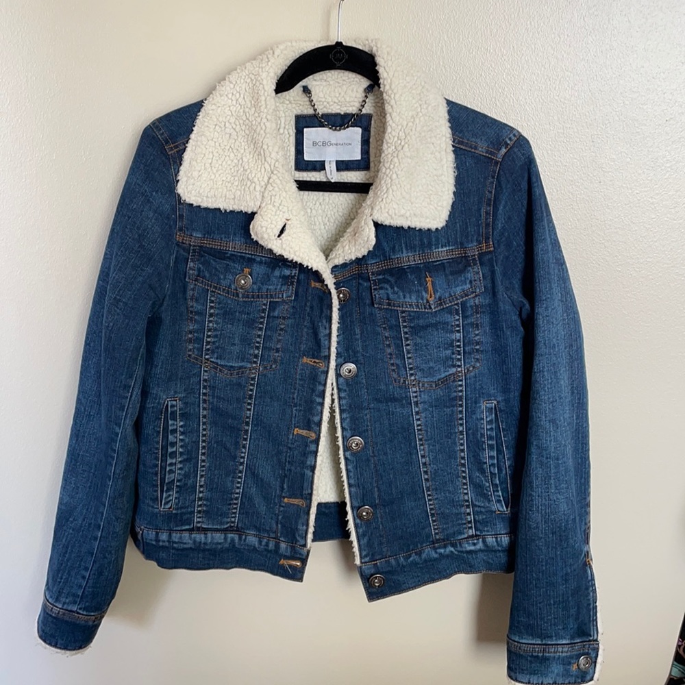 Denim sherpa jacket